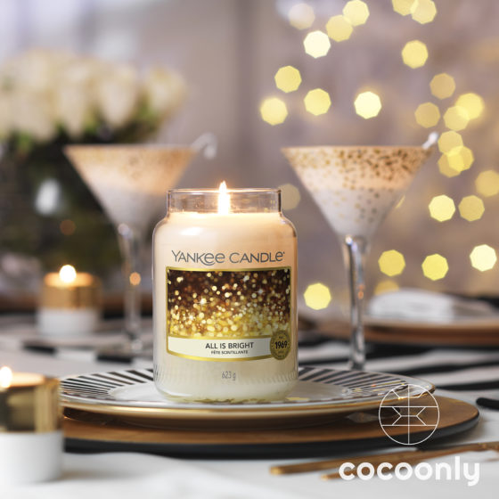 Bougie Yankee Candle fête scintillante Cocoonly neupré